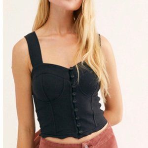 Free People Black Bustier Tank Top